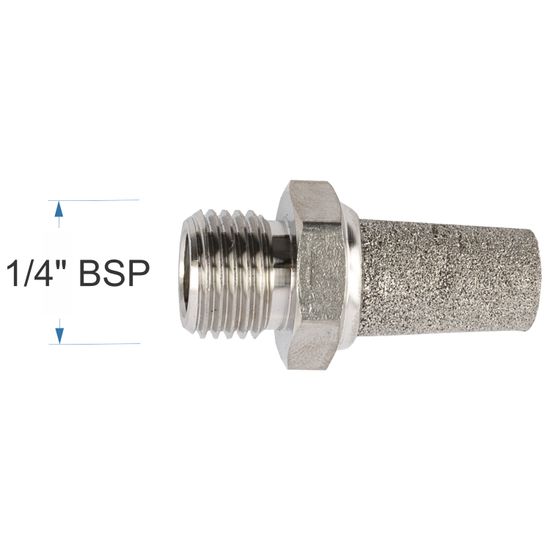 Muffler Metal Conical 1/4" Male